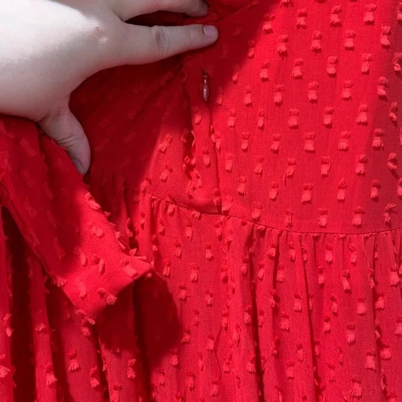 DJ Maxi Length Red Dress - Picture 3 of 6